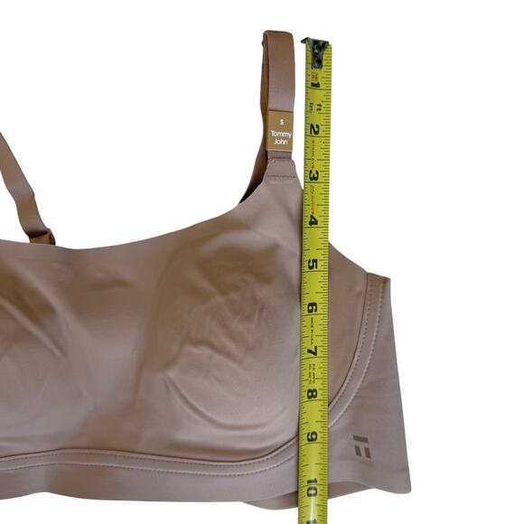 Beige Comfort Smooth Bralette Size Small Pullover Removable Pads Tan Wireless - Picture 5 of 11